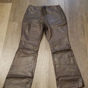 Plush Chocolate leather pants